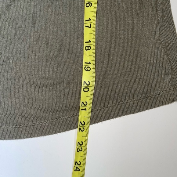 Anthropologie Saturday Sunday Olive Green Rib Off the Shoulder Top Small Women’s - Picture 8 of 11